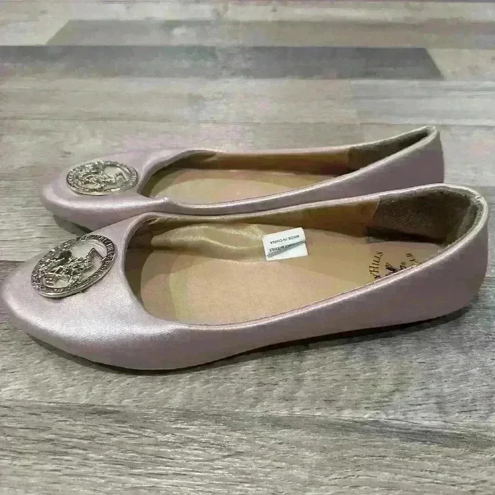 Beverly Hills Polo Club Flats  Rose Gold Size 9.